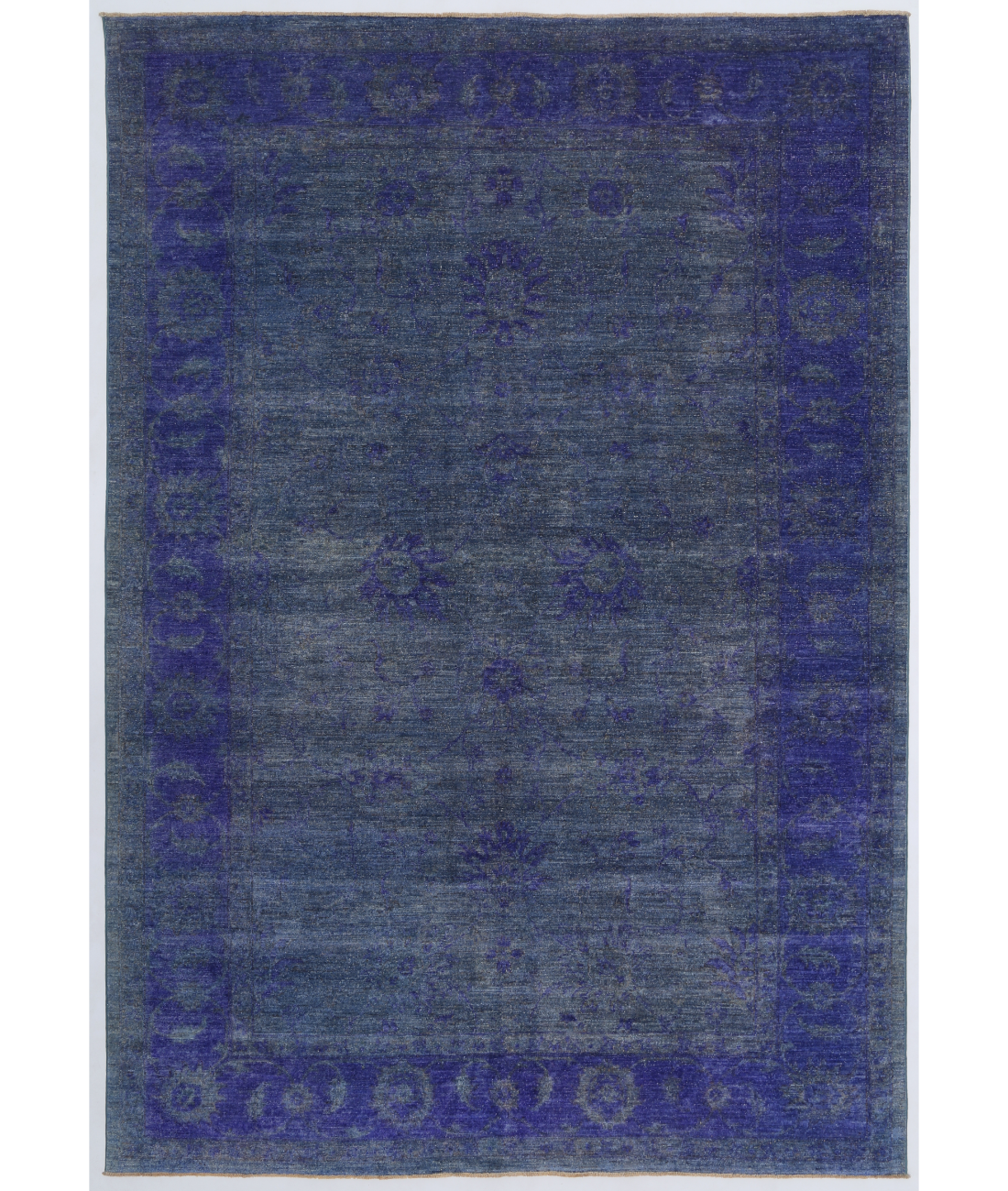 Hand Knotted Overdye Wool Rug  - 6&#39; 6&quot; X 9&#39; 5&quot;