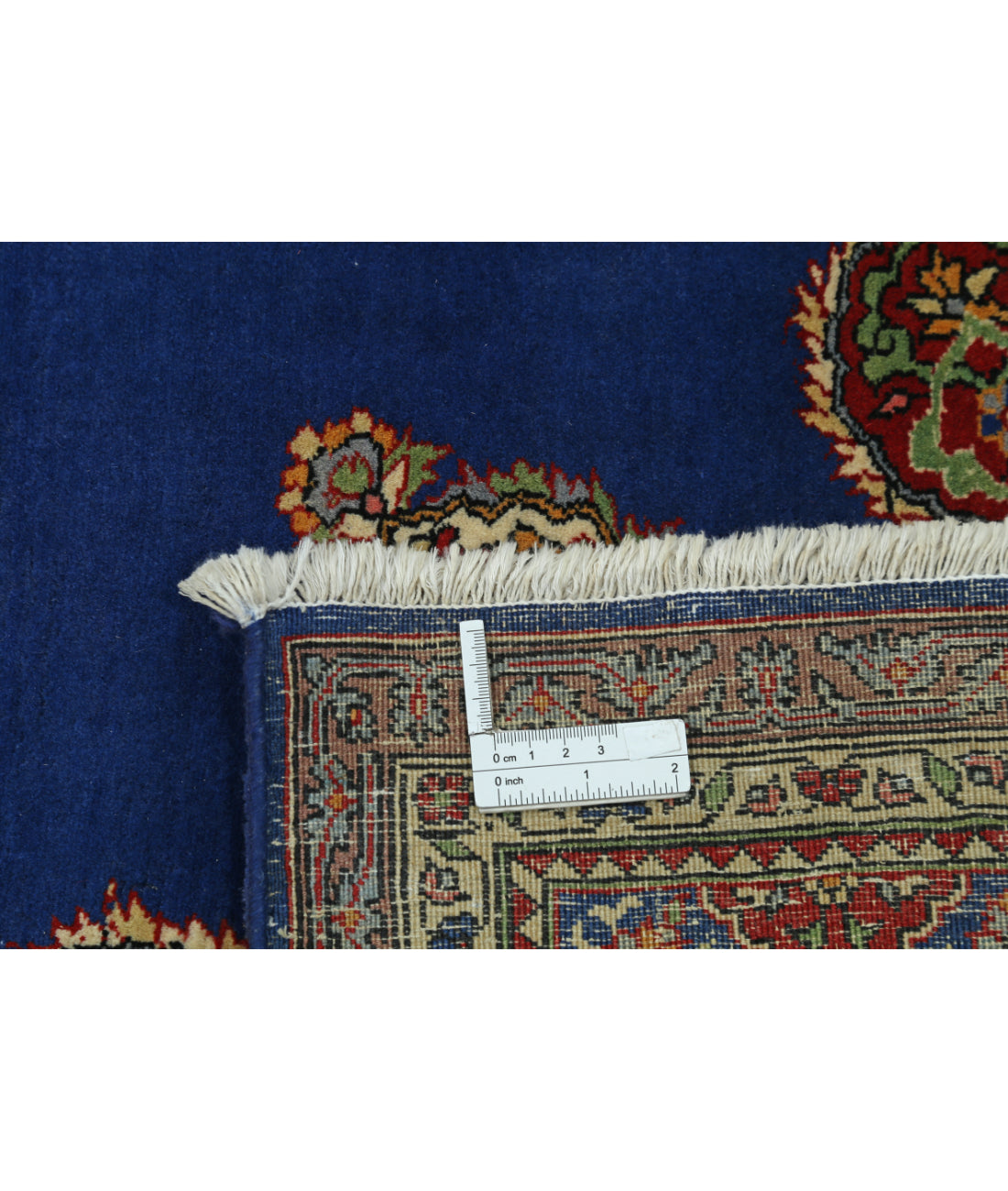 Hand Knotted Persian Tabriz Wool Rug - 6'1'' x 9'0'' 6' 1" X 9' 0" (185 X 274) / Blue / Red