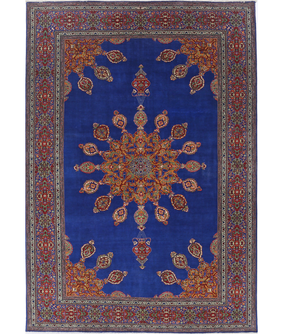 Hand Knotted Oriental Tabriz Wool Rug - 6'1'' x 9'0''