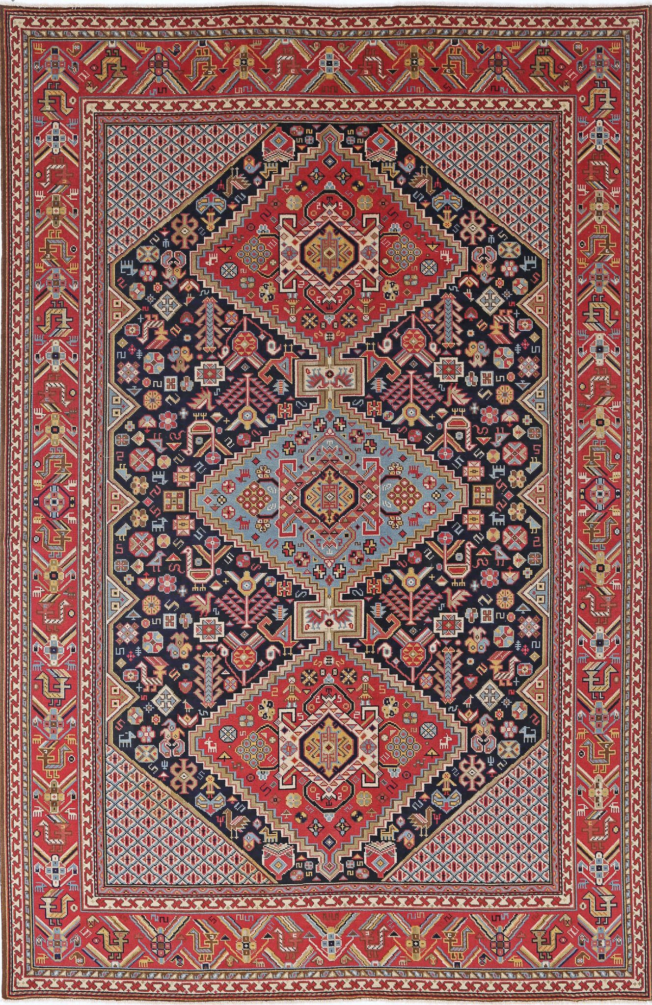 Hand Knotted Vintage Wool Rug - 7'11'' x 11'10''