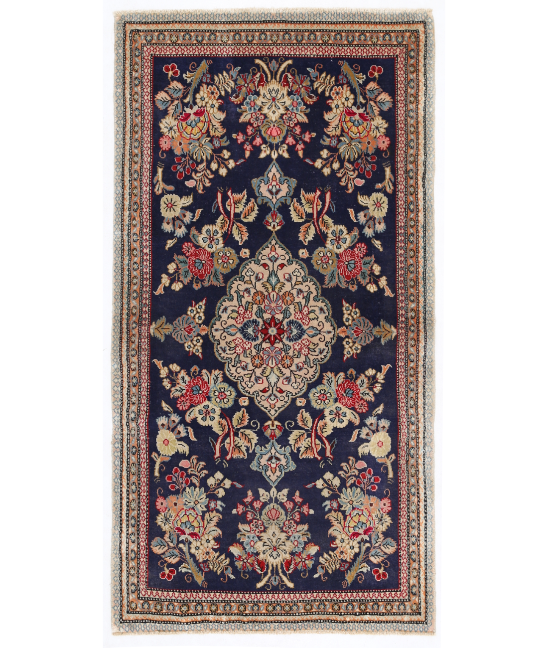 Hand Knotted Qum Wool Rug  - 2&#39; 7&quot; X 5&#39; 0&quot;
