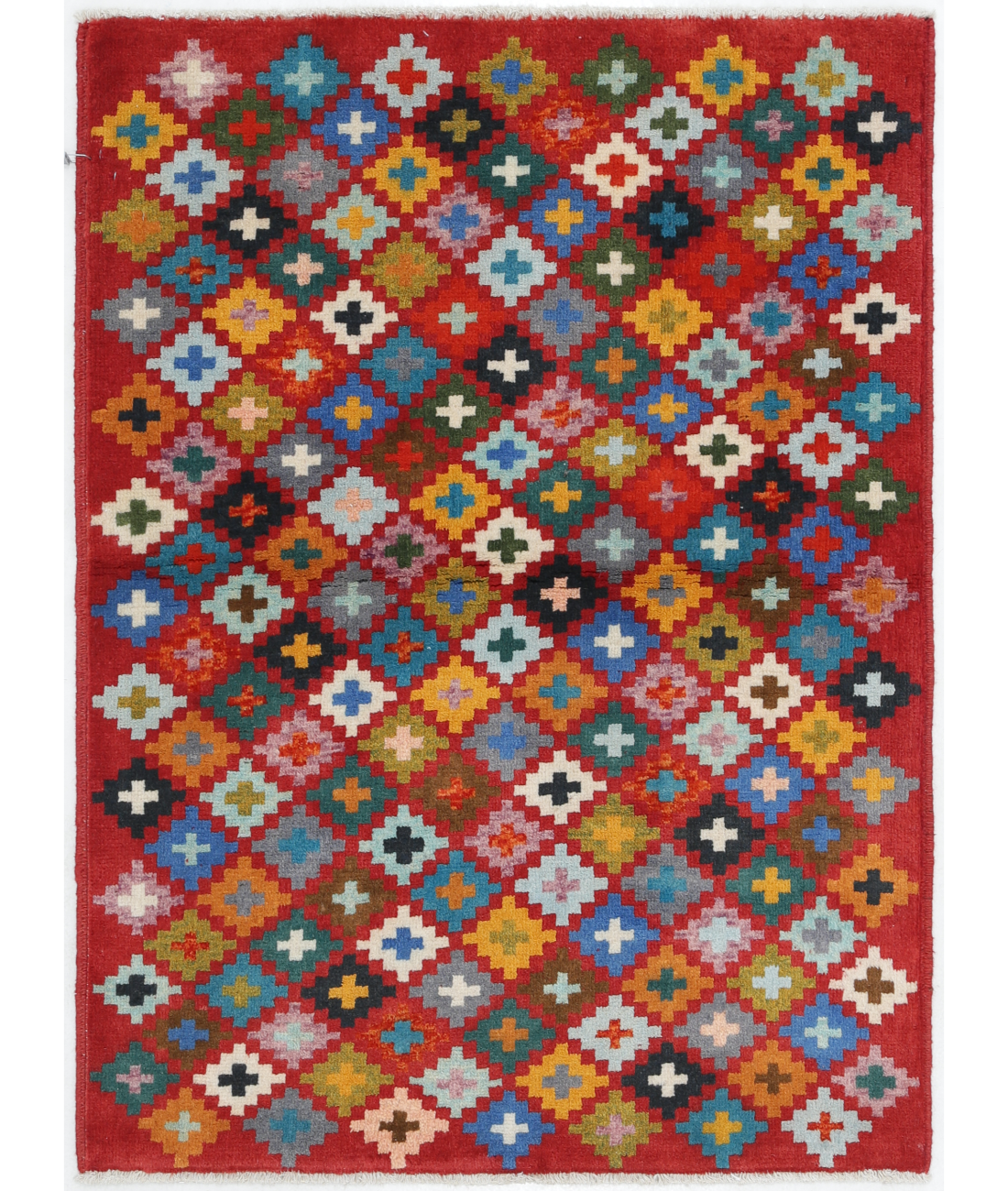 Hand Knotted Revival Wool Rug  - 2&#39; 9&quot; X 3&#39; 9&quot;