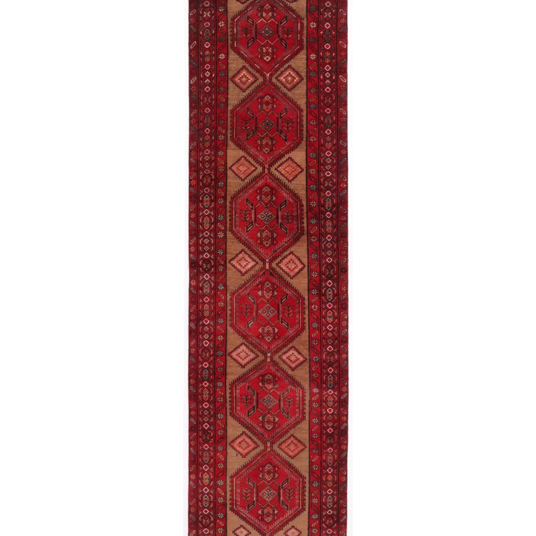 Hand Knotted Sarab Wool Rug  - 3' 7" X 14' 4"