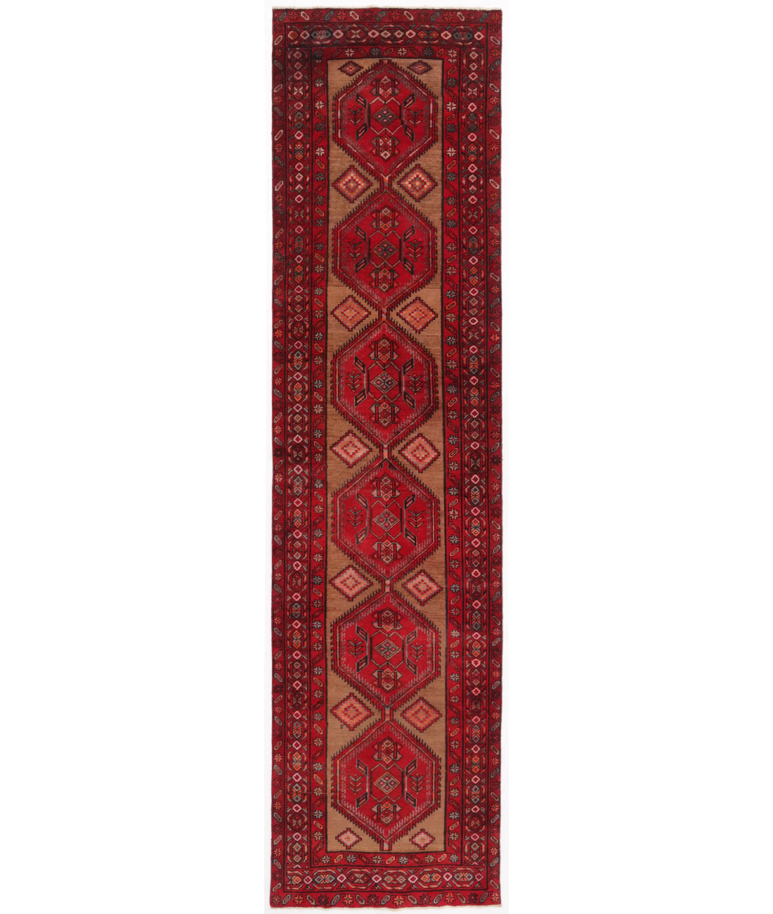 Hand Knotted Sarab Wool Rug  - 3' 7" X 14' 4"