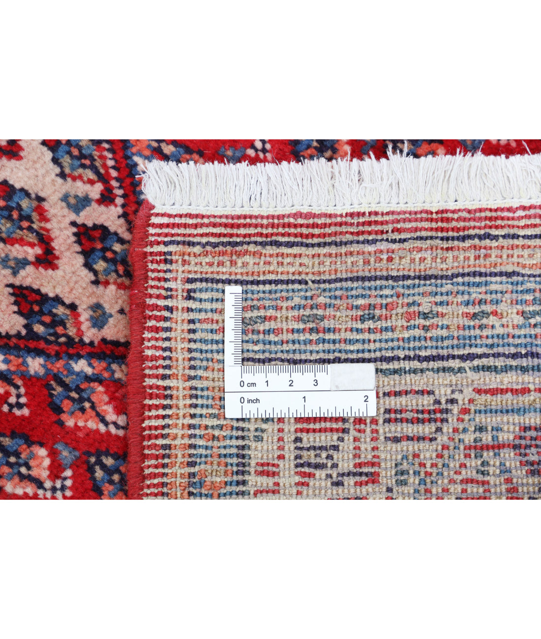 Hand Knotted Persian Mir Saraband Wool Rug - 4'4'' x 10'1'' 4'4'' x 10'1'' (130 X 303) / Red / Peach