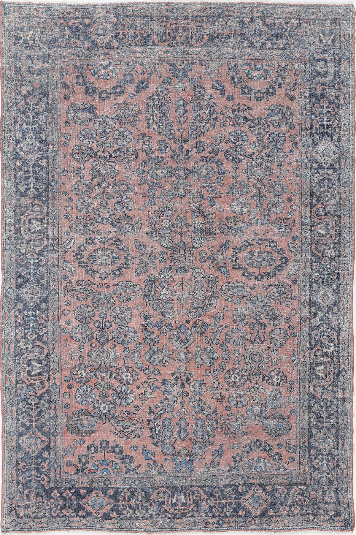 Hand Knotted Vintage Wool Rug - 7&#39;3&#39;&#39; x 10&#39;9&#39;&#39;