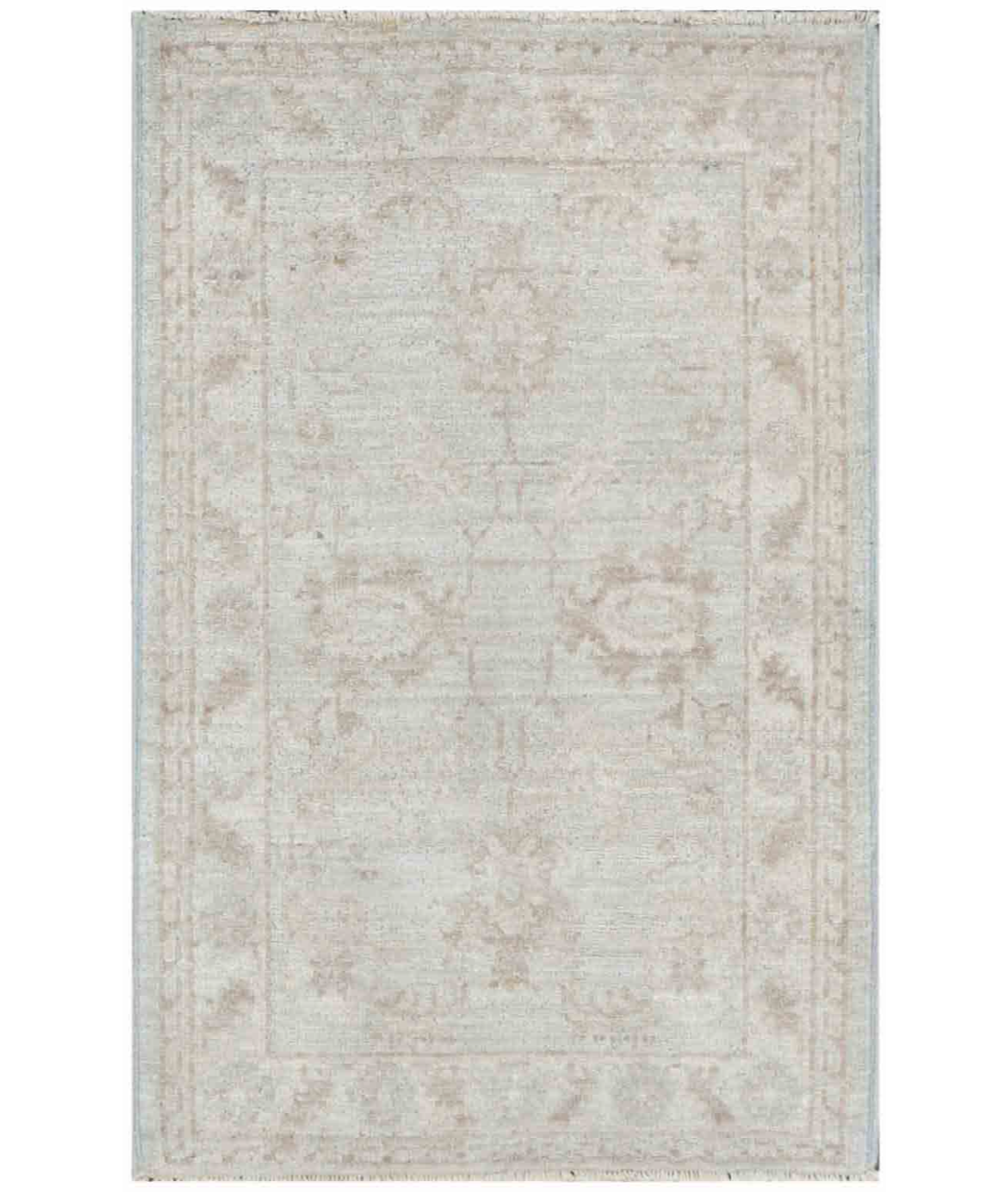 Hand Knotted Serenity Wool Rug 1' 11" X 2' 11" 1' 11" X 2' 11" (59 X 89) / Grey / Ivory