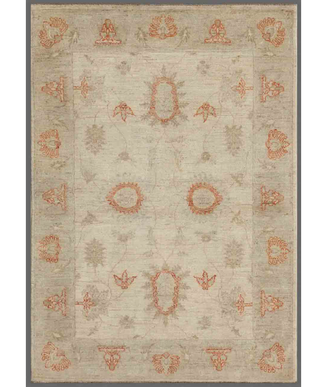 Hand Knotted Serenity Wool Rug  - 4' 1" X 5' 9"