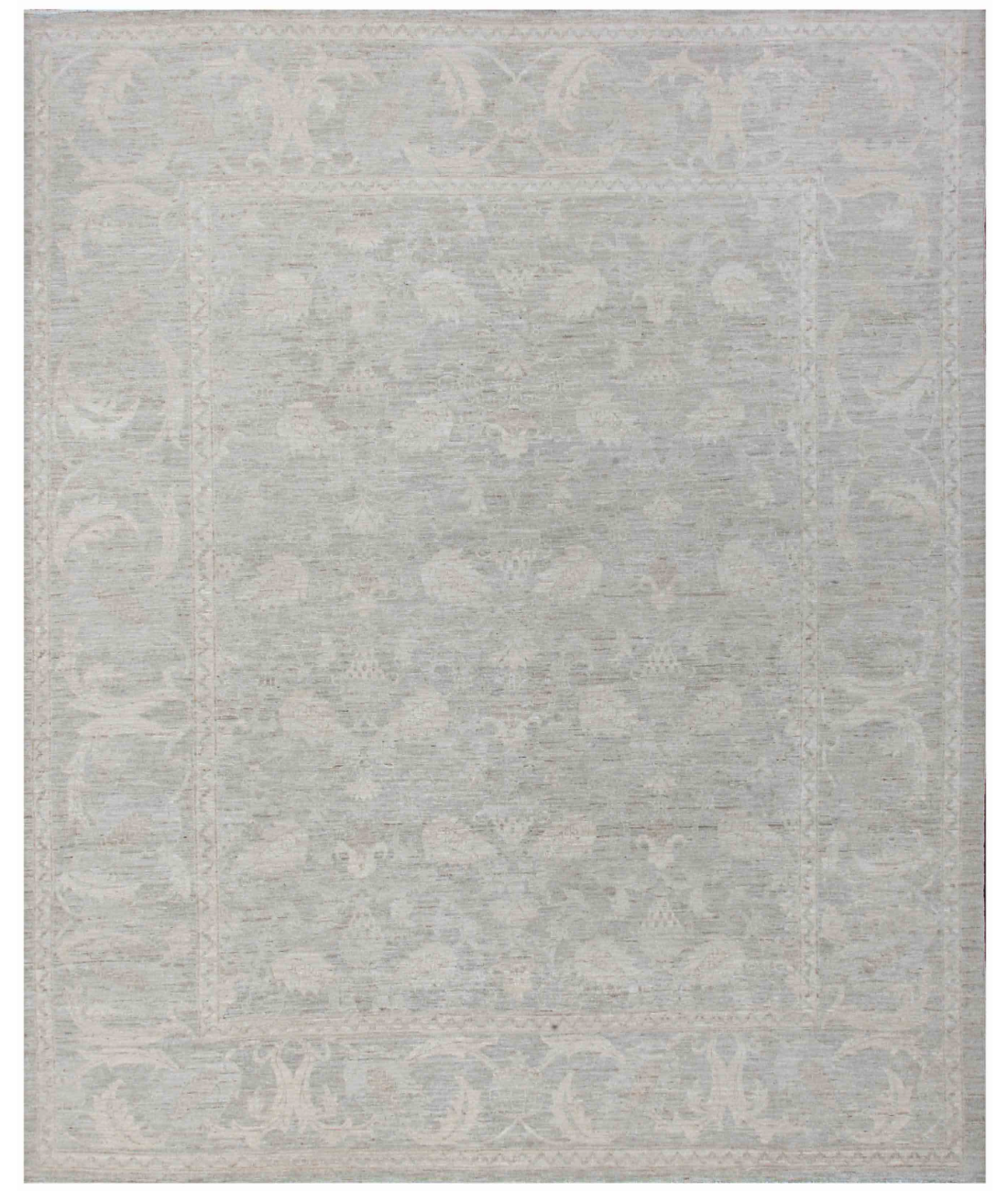 Hand Knotted Serenity Wool Rug 9' 0" X 11' 0" 9' 0" X 11' 0" (274 X 335) / Grey / Grey