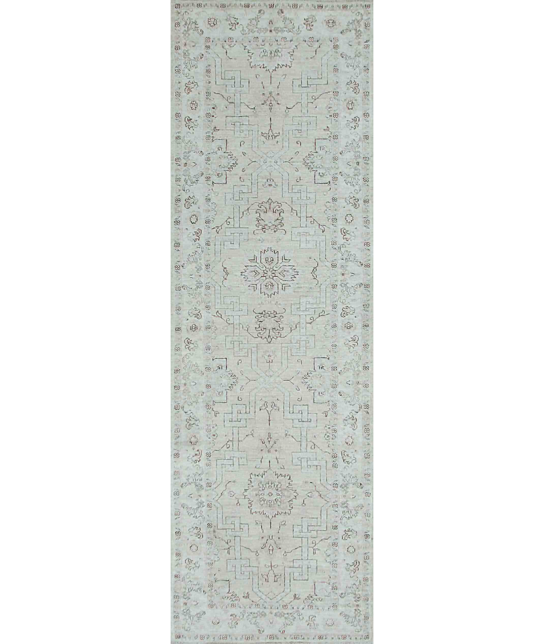 Hand Knotted Serenity Wool Rug 2' 8" X 8' 1" 2' 8" X 8' 1" (81 X 246) / Taupe / Ivory