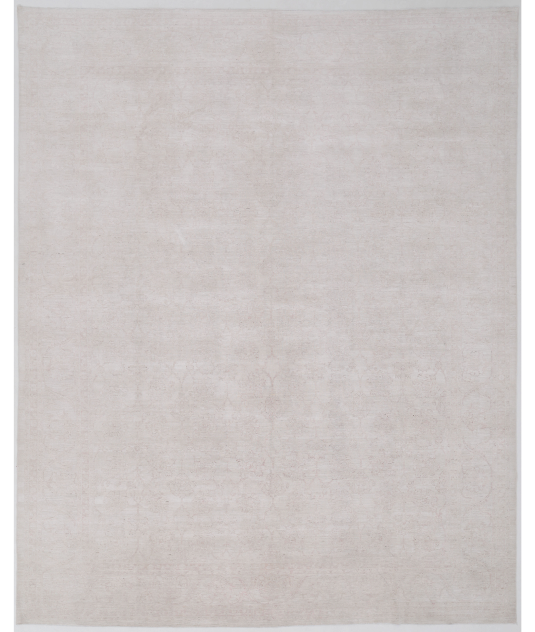 Hand Knotted Serenity Wool Rug 12' 9" X 15' 9" 12' 9" X 15' 9" (389 X 480) / Ivory / Pink