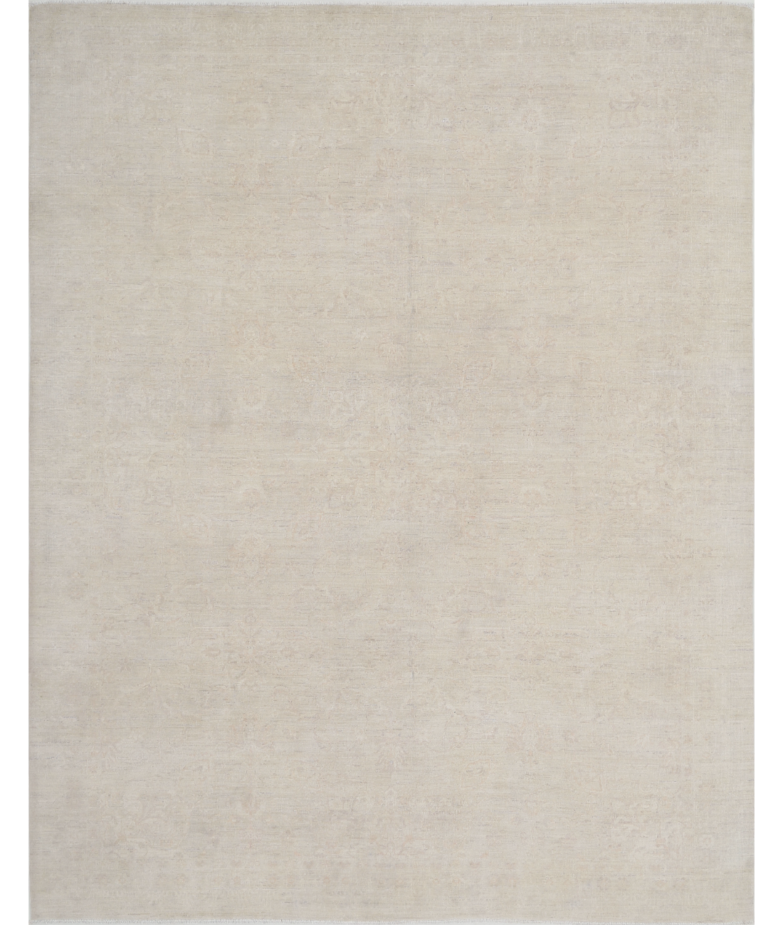 Hand Knotted Serenity Wool Rug 8' 6" X 11' 1" 8' 6" X 11' 1" (259 X 338) / Ivory / Grey