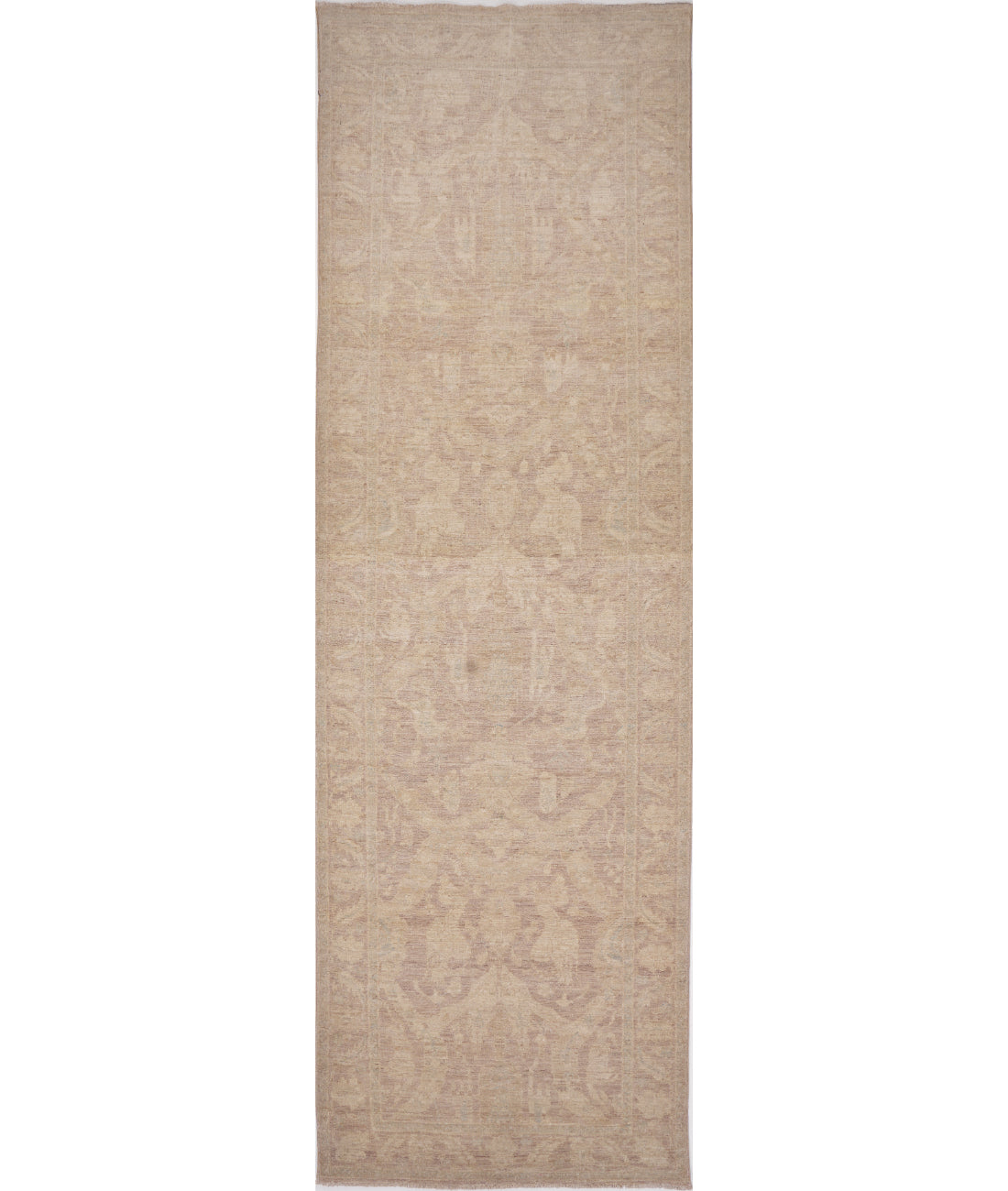 Hand Knotted Serenity Wool Rug - 3&#39;1&#39;&#39; x 11&#39;1&#39;&#39; 3&#39; 1&quot; X 11&#39; 1&quot; (94 X 338) / Grey / Ivory