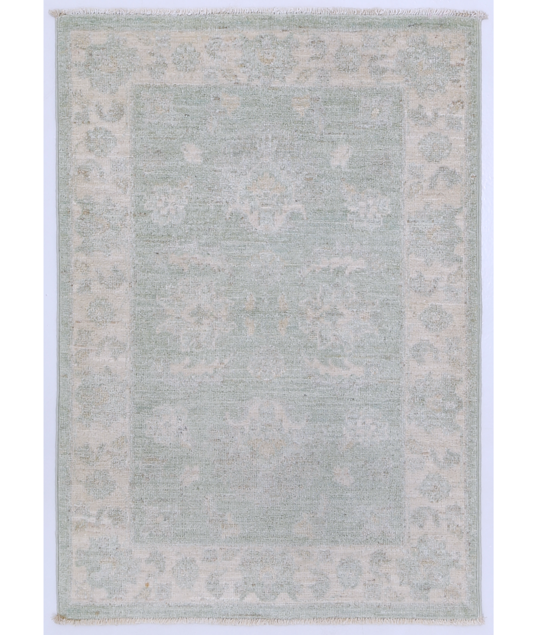 Hand Knotted Serenity Wool Rug 2' 1" X 2' 11" 2' 1" X 2' 11" (63 X 89) / Green / Ivory