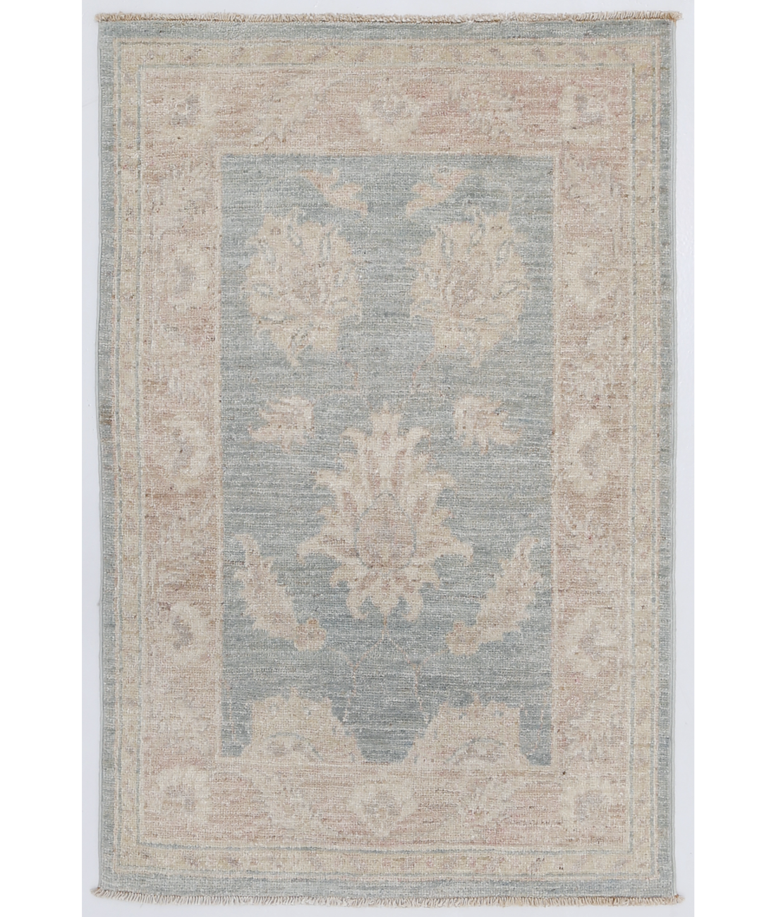 Hand Knotted Serenity Wool Rug 2' 1" X 3' 3" 2' 1" X 3' 3" (63 X 99) / Grey / Ivory