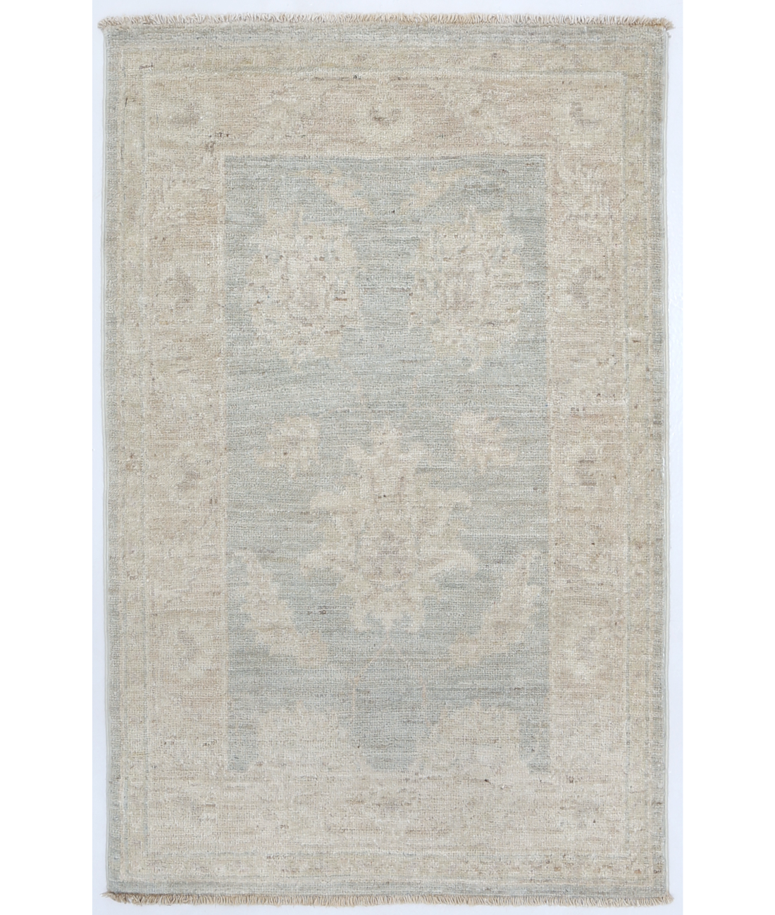 Hand Knotted Serenity Wool Rug 2' 1" X 3' 3" 2' 1" X 3' 3" (63 X 99) / Blue / Ivory