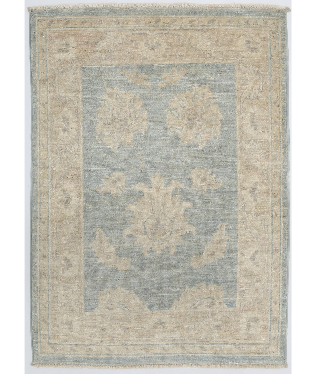 Hand Knotted Serenity Wool Rug 2' 2" X 3' 1" 2' 2" X 3' 1" (66 X 94) / Grey / Ivory