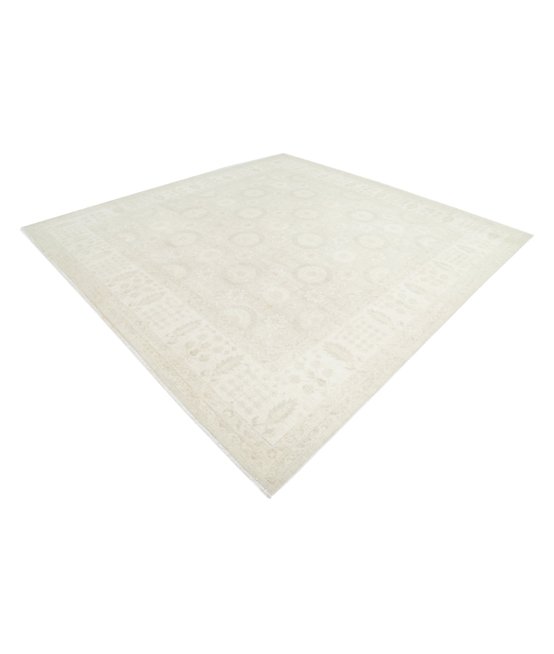 Hand Knotted Serenity Wool Rug - 10'5'' x 10'9'' 10' 5" X 10' 9" (318 X 328) / Grey / Ivory