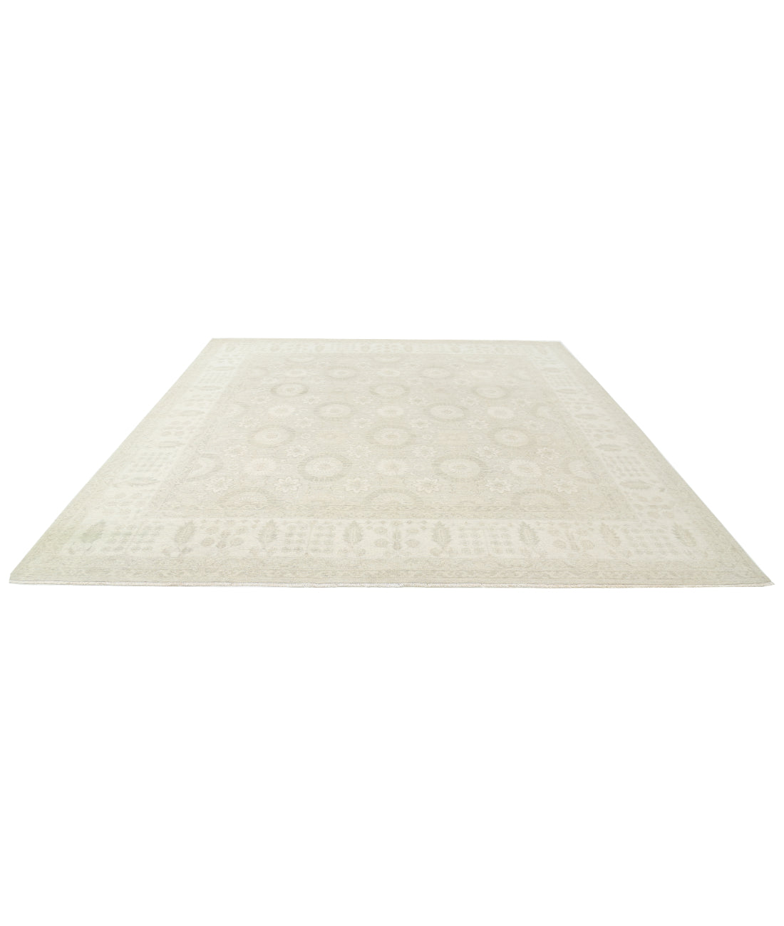 Hand Knotted Serenity Wool Rug - 10'5'' x 10'9'' 10' 5" X 10' 9" (318 X 328) / Grey / Ivory
