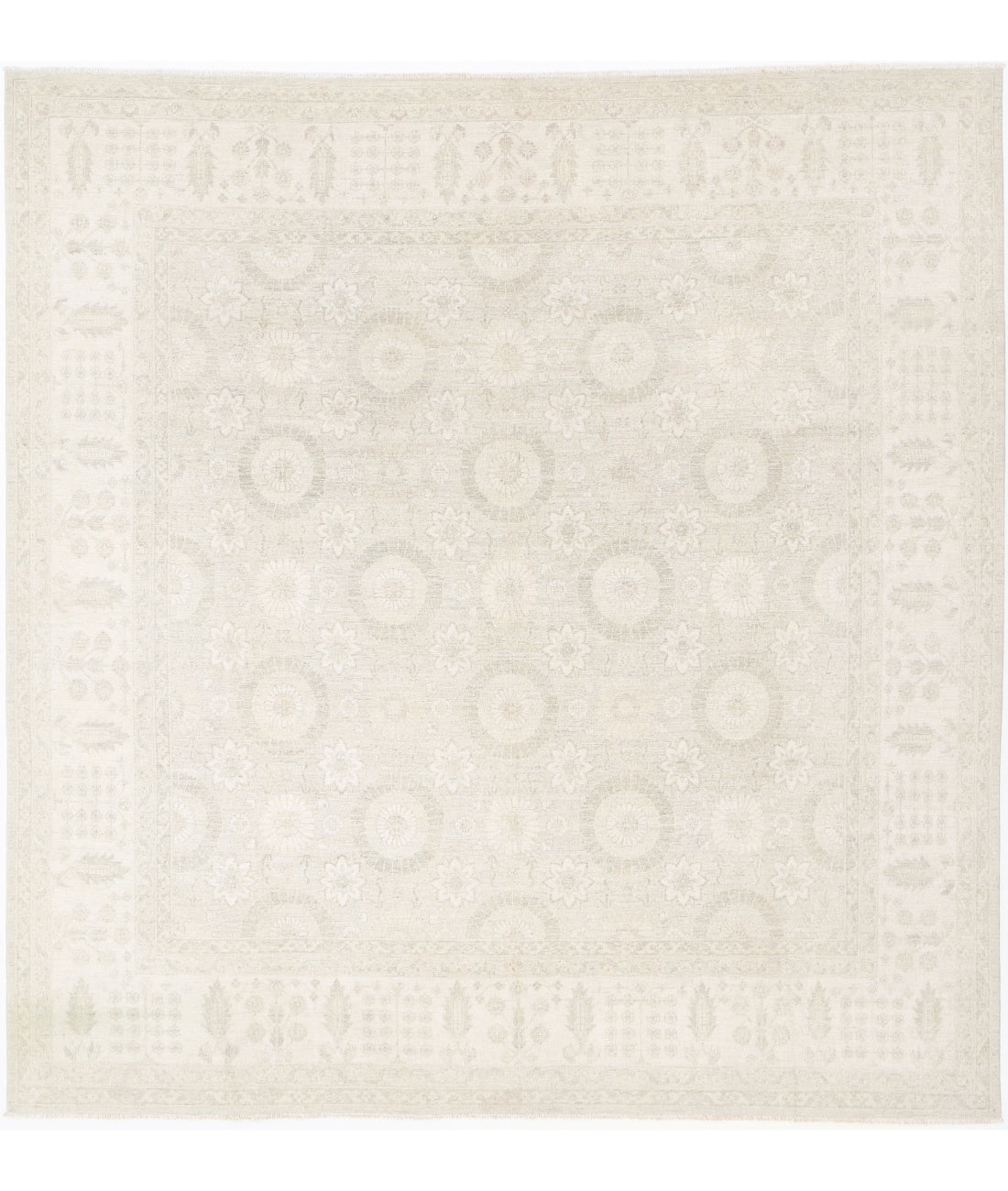 Hand Knotted Serenity Wool Rug - 10&#39;5&#39;&#39; x 10&#39;9&#39;&#39; 10&#39; 5&quot; X 10&#39; 9&quot; (318 X 328) / Grey / Ivory