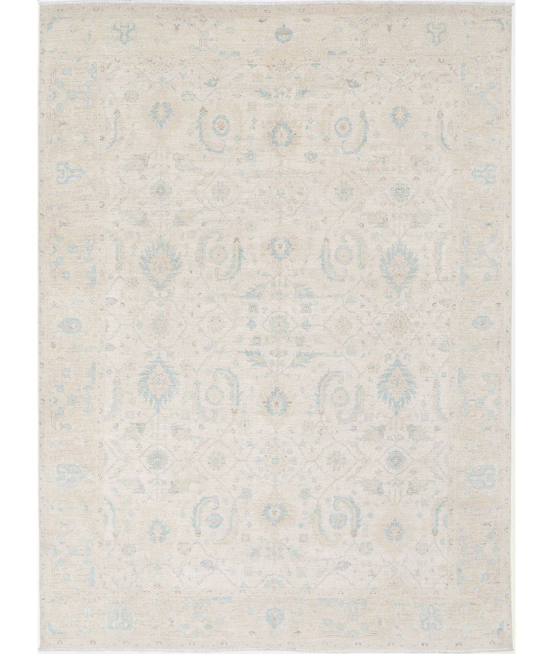 Hand Knotted Serenity Wool Rug - 7&#39;11&#39;&#39; x 11&#39;2&#39;&#39; 7&#39; 11&quot; X 11&#39; 2&quot; (241 X 340) / Ivory / Taupe