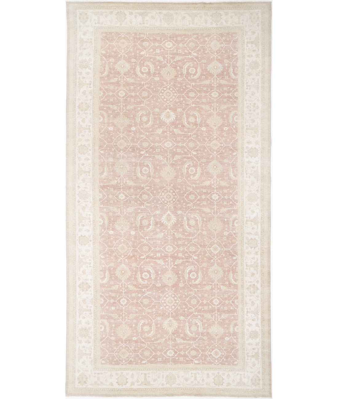 Hand Knotted Serenity Wool Rug - 9&#39;10&#39;&#39; x 20&#39;3&#39;&#39; 9&#39; 10&quot; X 20&#39; 3&quot; (300 X 617) / Brown / Ivory