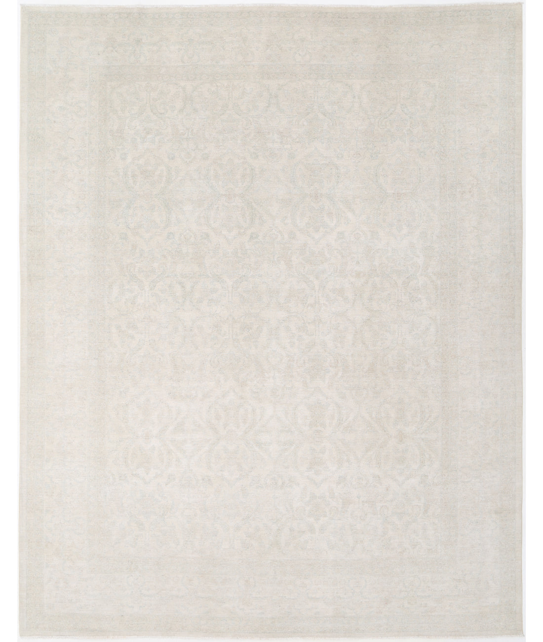 Hand Knotted Serenity Wool Rug - 11&#39;10&#39;&#39; x 16&#39;9&#39;&#39; 11&#39; 10&quot; X 16&#39; 9&quot; (361 X 511) / Ivory / Blue