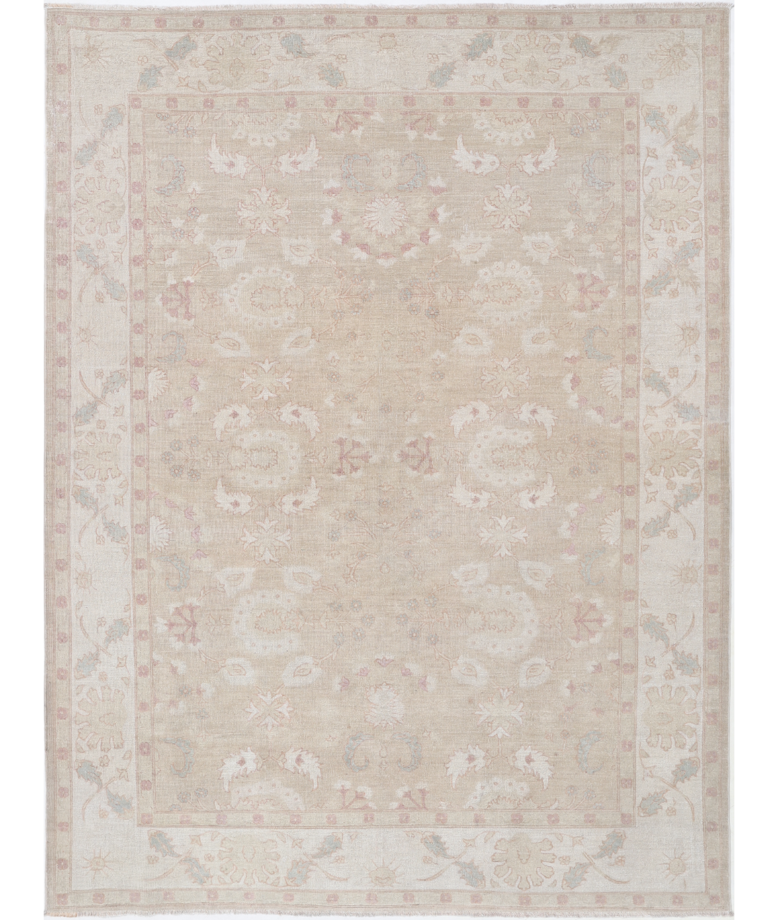Hand Knotted Serenity Wool Rug 6' 3" X 8' 6" 6' 3" X 8' 6" (191 X 259) / Brown / Ivory