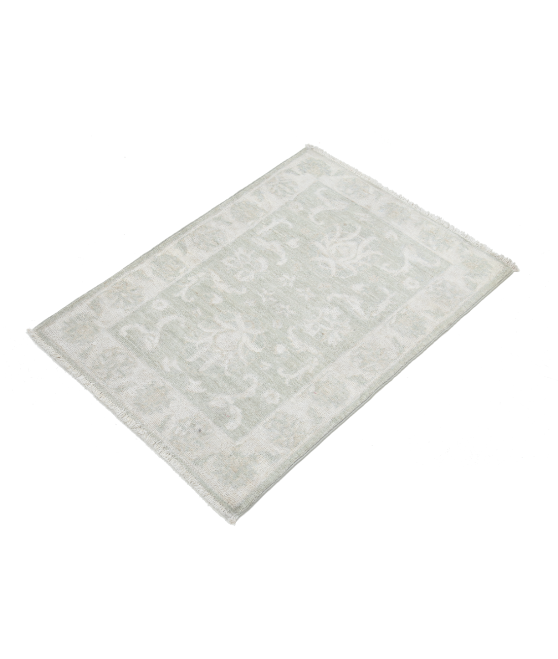 Hand Knotted Serenity Wool Rug 2' 2" X 3' 0" 2' 2" X 3' 0" (66 X 91) / Green / Ivory