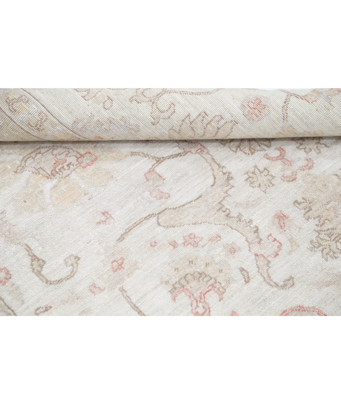 Hand Knotted Serenity Wool Rug 5' 11" X 9' 3" 5' 11" X 9' 3" (180 X 282) / Ivory / Gold