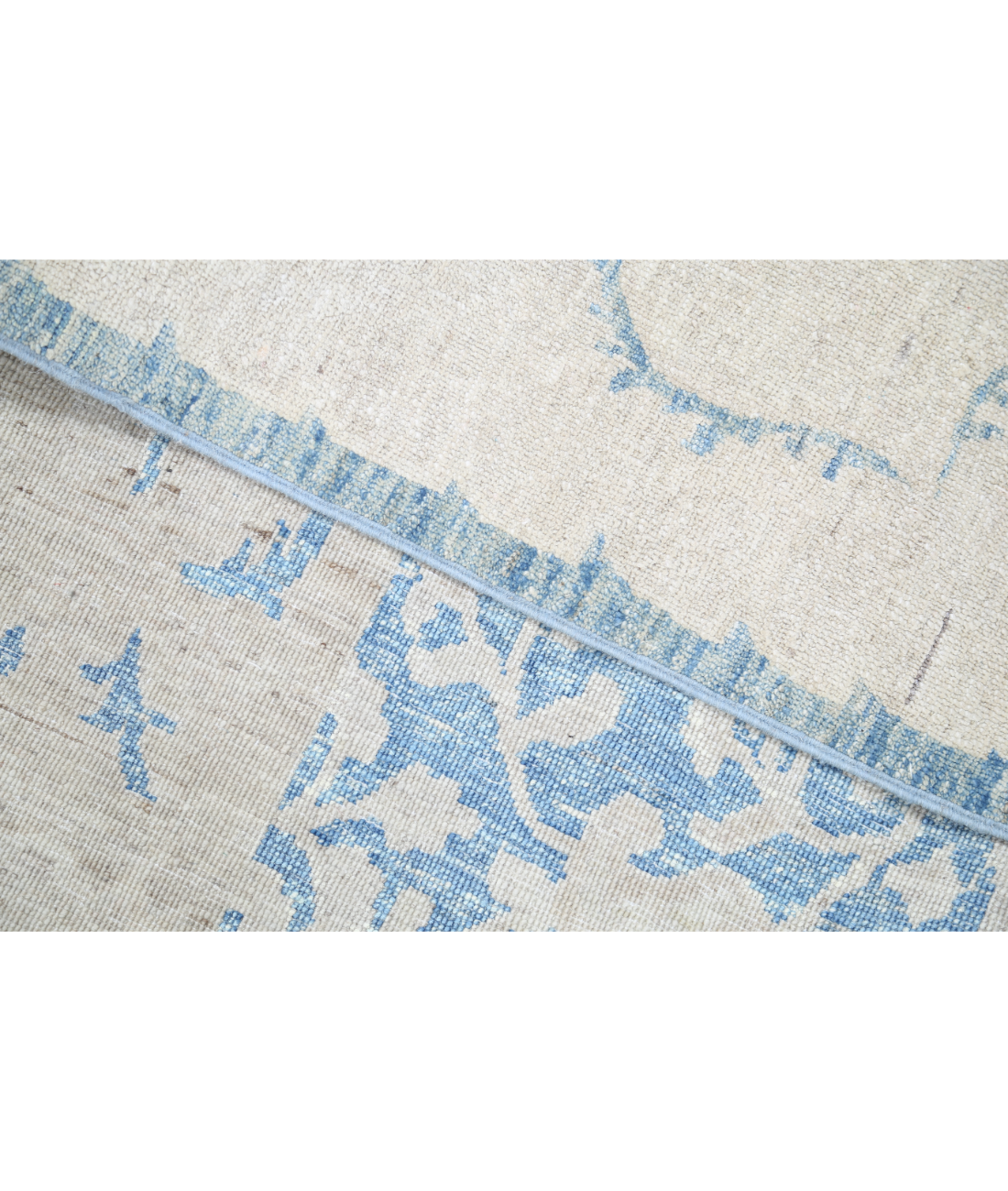 Hand Knotted Serenity Wool Rug 8' 0" X 10' 7" 8' 0" X 10' 7" (244 X 322) / Blue / Ivory