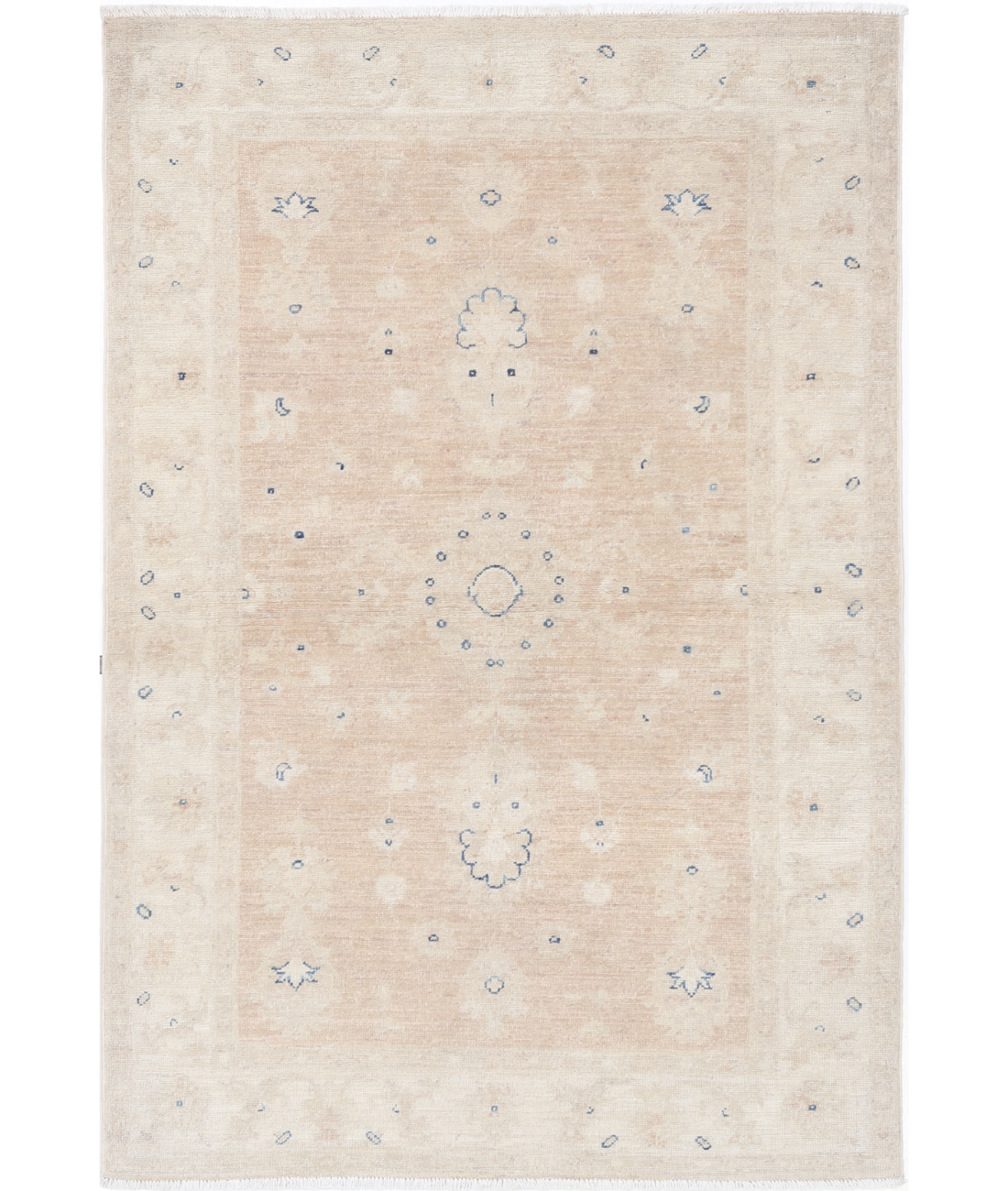 Hand Knotted Serenity Wool Rug 3' 3" X 4' 11" 3' 3" X 4' 11" (99 X 150) / Brown / Ivory