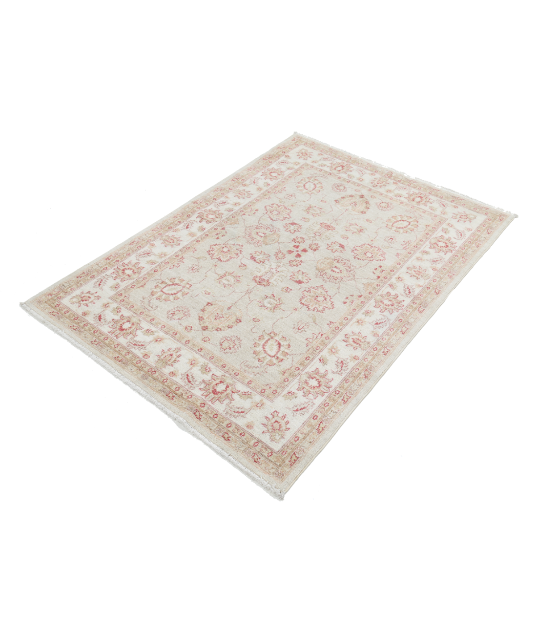 Hand Knotted Serenity Wool Rug 3' 10" X 5' 5" 3' 10" X 5' 5" (117 X 165) / Ivory / Ivory