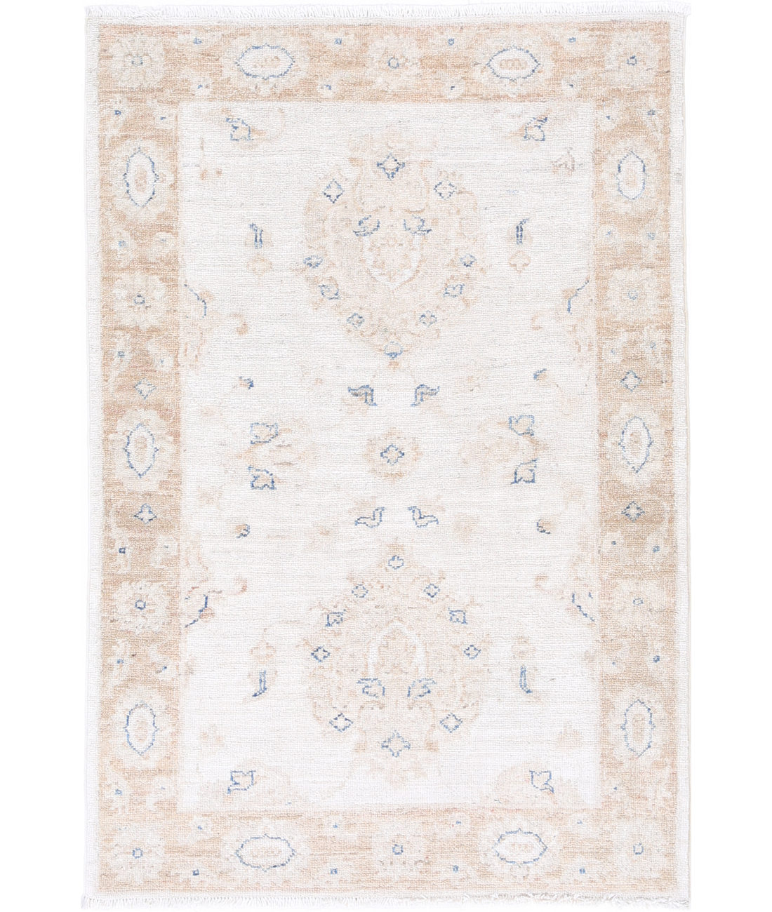 Hand Knotted Serenity Wool Rug 2' 6" X 3' 9" 2' 6" X 3' 9" (76 X 114) / Beige / Brown