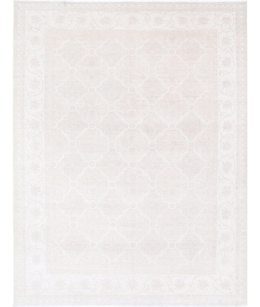 Hand Knotted Serenity Wool Rug 9' 1" X 11' 11" 9' 1" X 11' 11" (277 X 363) / Brown / Ivory