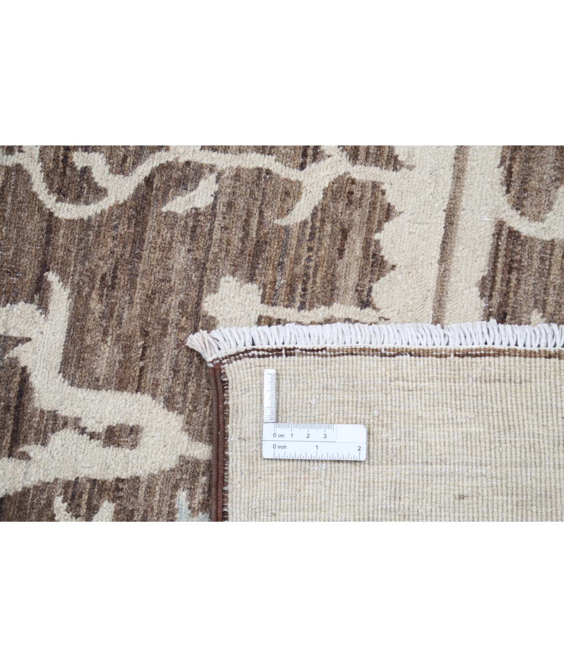 Hand Knotted Serenity Wool Rug 8' 0" X 9' 10" 8' 0" X 9' 10" (244 X 300) / Brown / Ivory