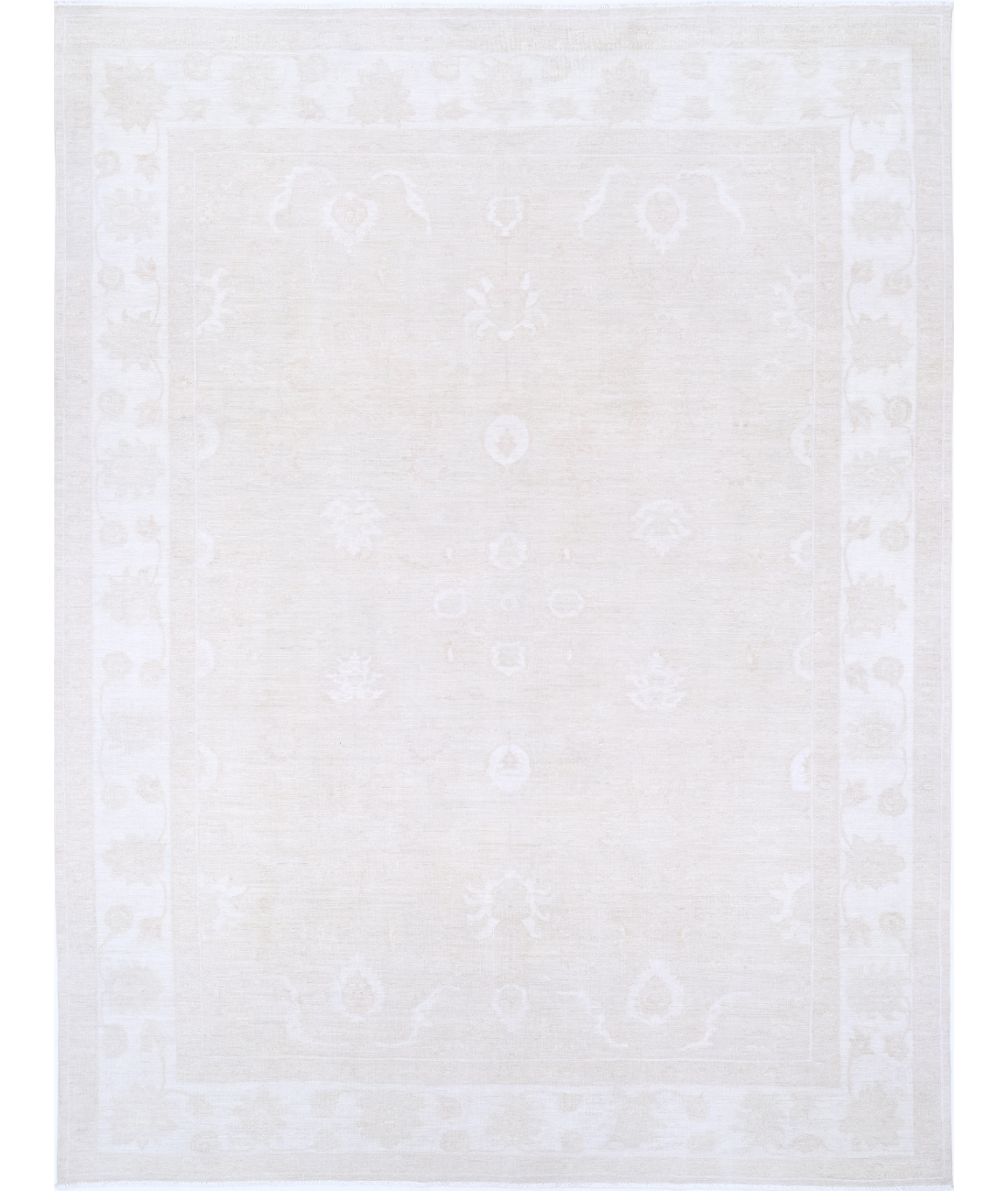 Hand Knotted Serenity Wool Rug 8' 11" X 11' 10" 8' 11" X 11' 10" (272 X 361) / Brown / Ivory
