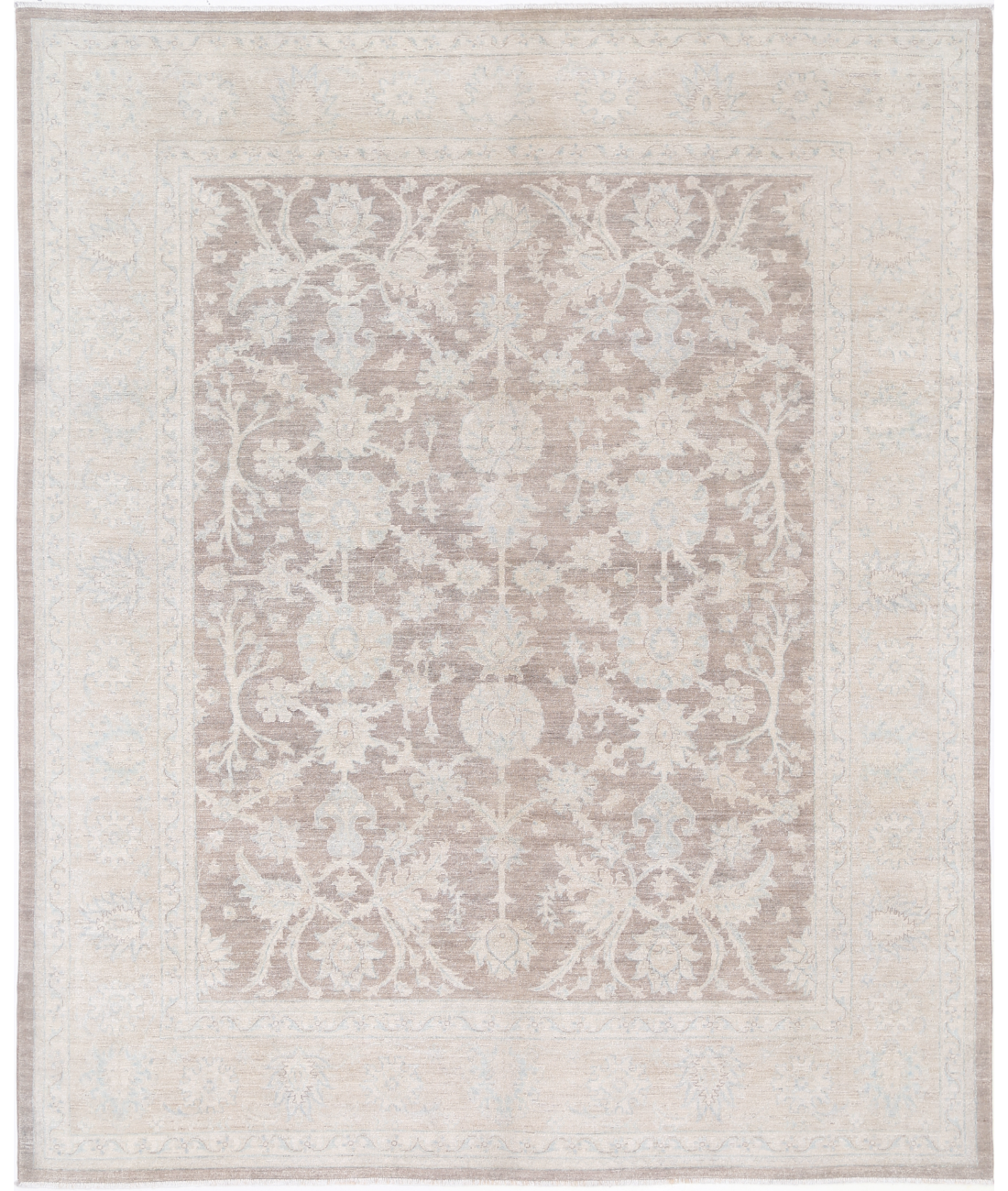 Hand Knotted Serenity Wool Rug 8' 0" X 10' 0" 8' 0" X 10' 0" (244 X 305) / Brown / Brown