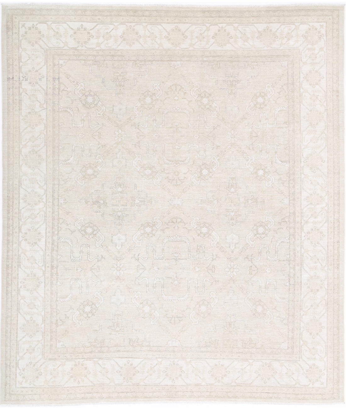 Hand Knotted Serenity Wool Rug 8' 2" X 9' 7" 8' 2" X 9' 7" (249 X 292) / Brown / Ivory