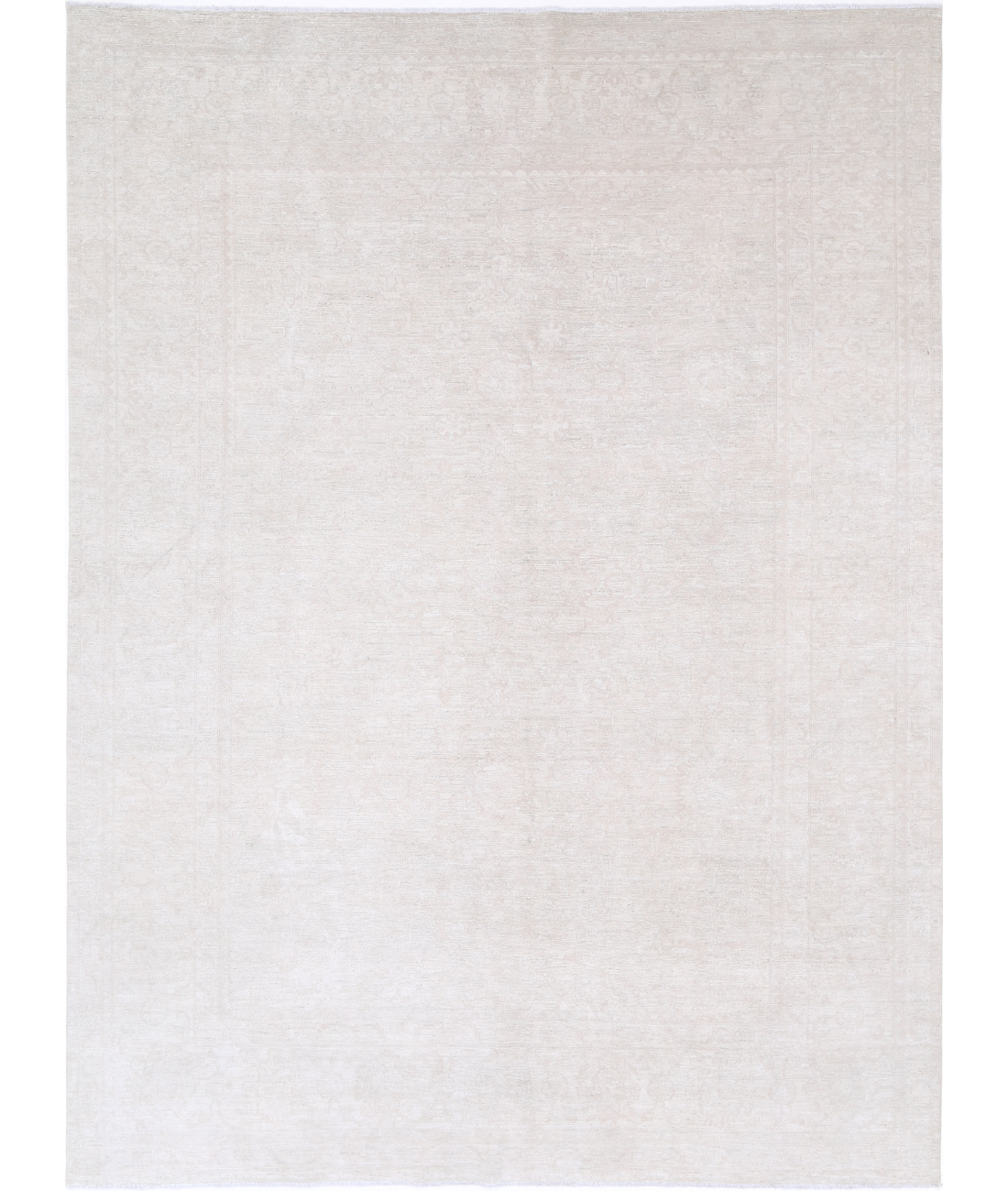 Hand Knotted Serenity Wool Rug 8' 9" X 11' 9" 8' 9" X 11' 9" (267 X 358) / Ivory / Ivory