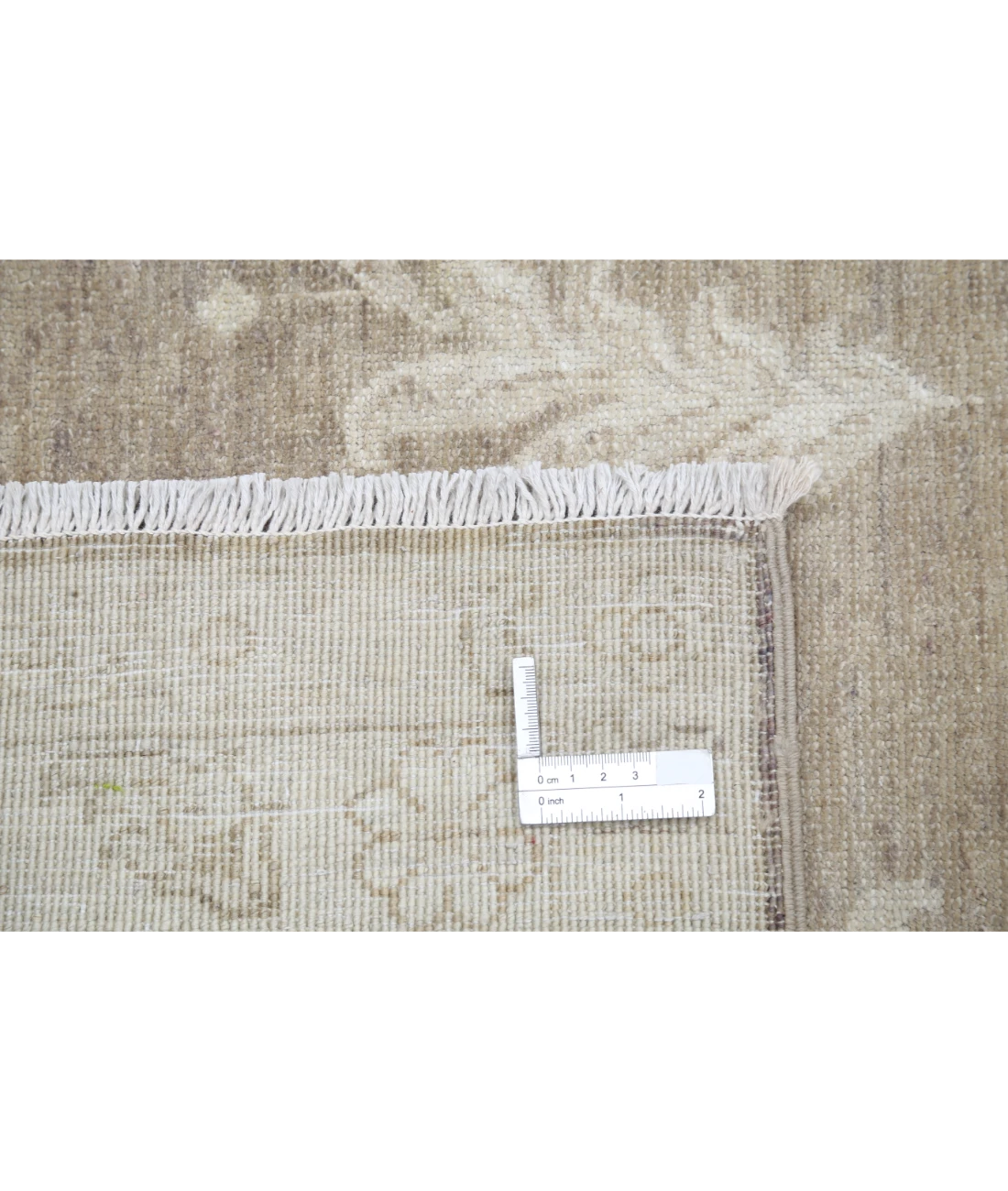 Hand Knotted Serenity Wool Rug 11' 4" X 15' 5" 11' 4" X 15' 5" (345 X 470) / Brown / Ivory