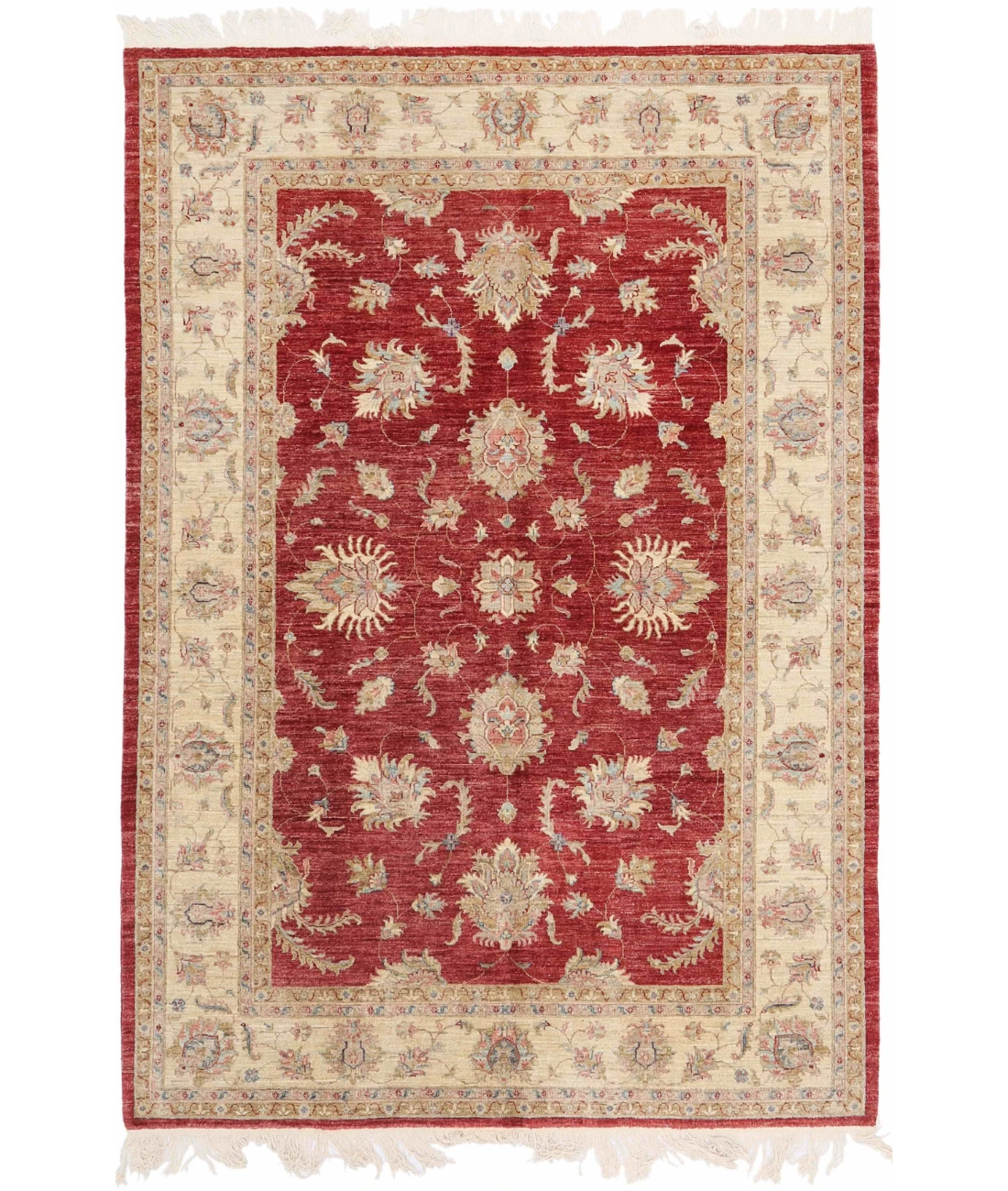 Hand Knotted Serenity Wool Rug 8' 4" X 10' 4" 8' 4" X 10' 4" (254 X 315) / Ivory / Blue