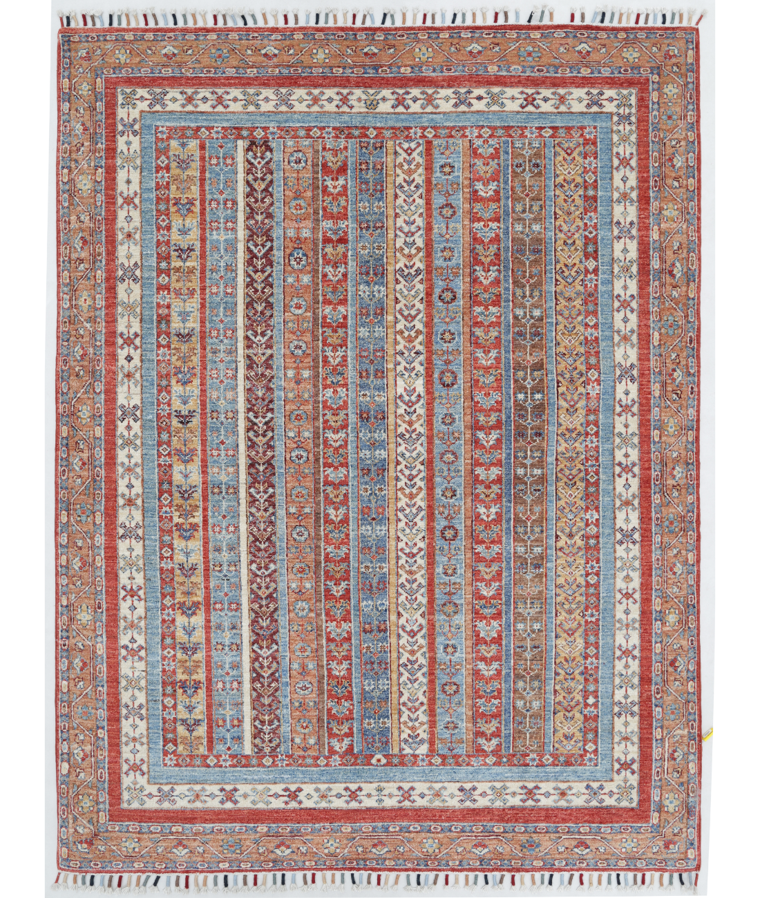 Hand Knotted Shaal Wool Rug  - 5&#39; 0&quot; X 6&#39; 7&quot;
