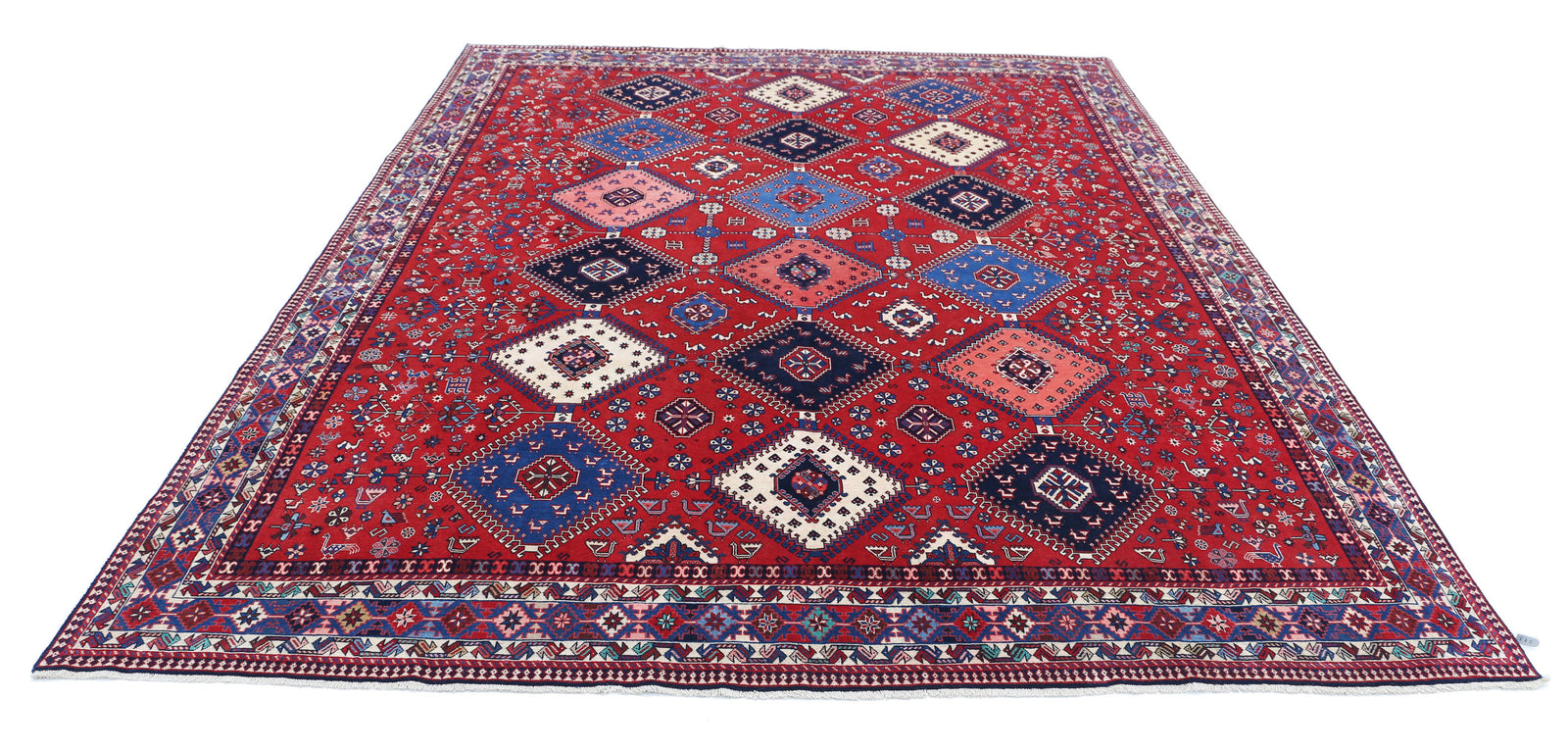 Hand Knotted Oriental Shiraz Wool Rug - 8'3'' x 12'1''