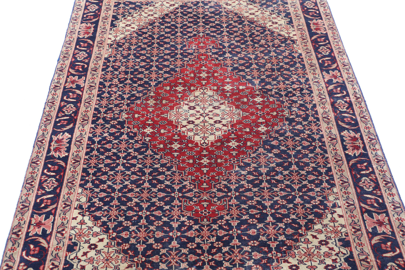 Hand Knotted Tribal Shirvan Wool Rug - 3'11'' x 5'10''
