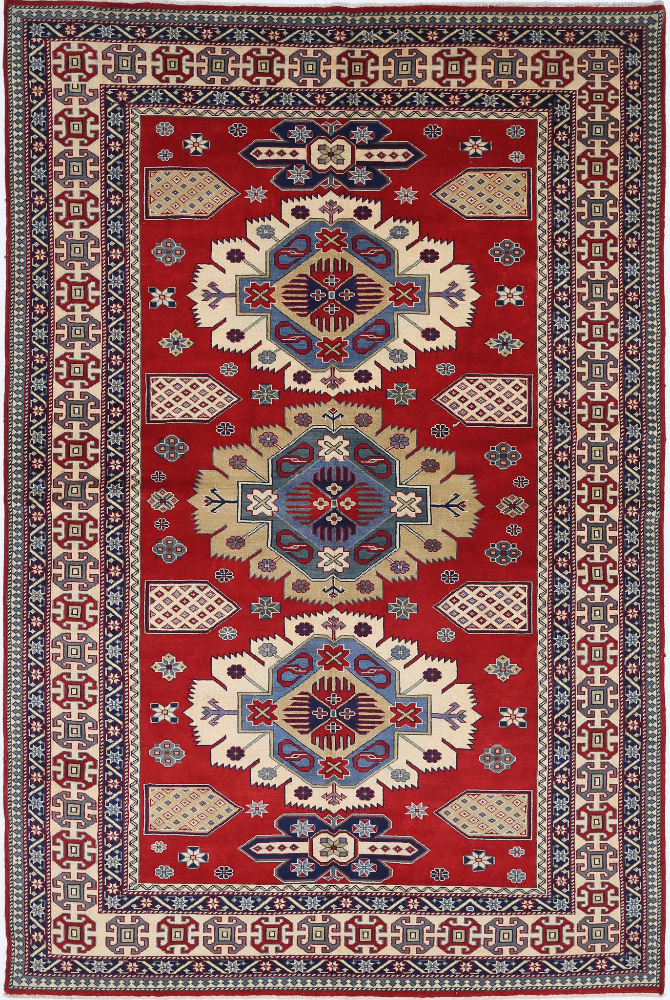 Hand Knotted Tribal Shirvan Wool Rug - 5'3'' x 7'9''