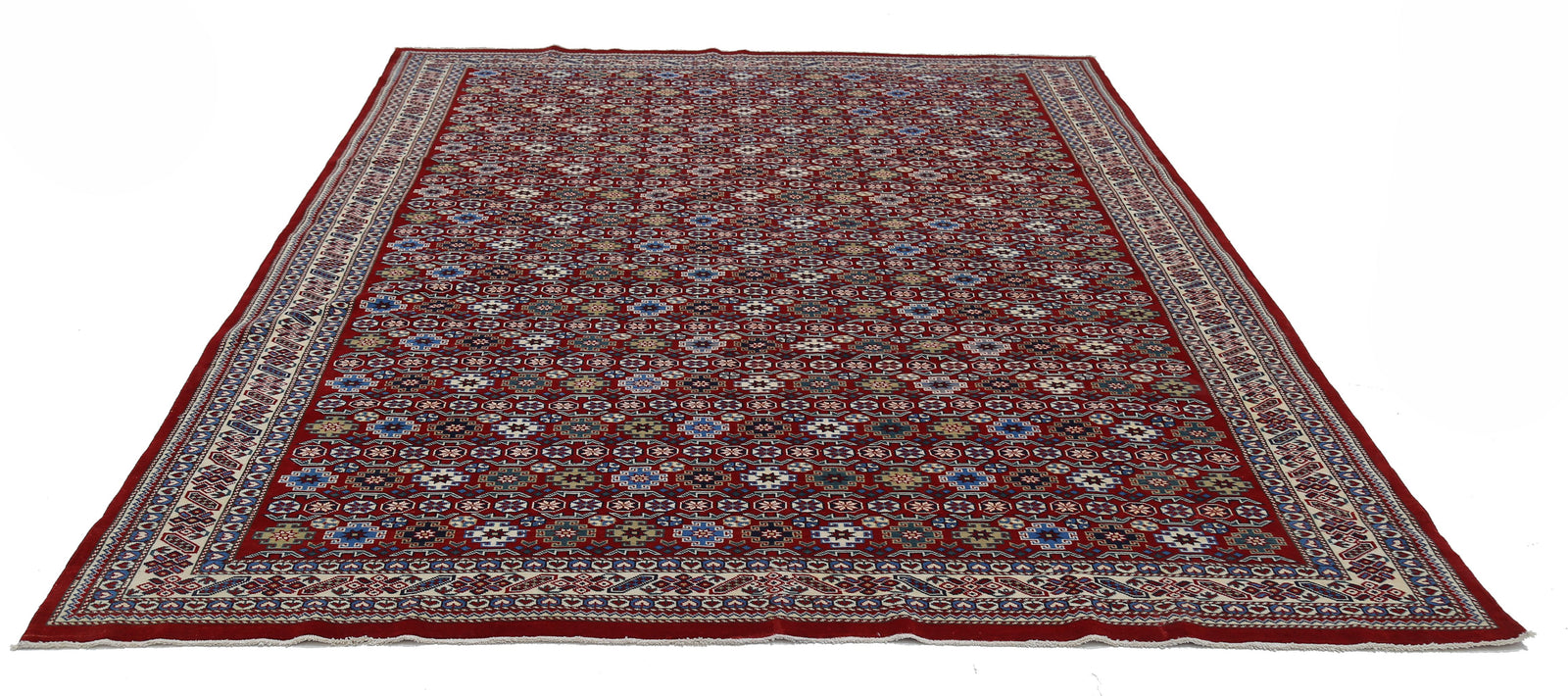 Hand Knotted Tribal Shirvan Wool Rug - 7'5'' x 9'8''
