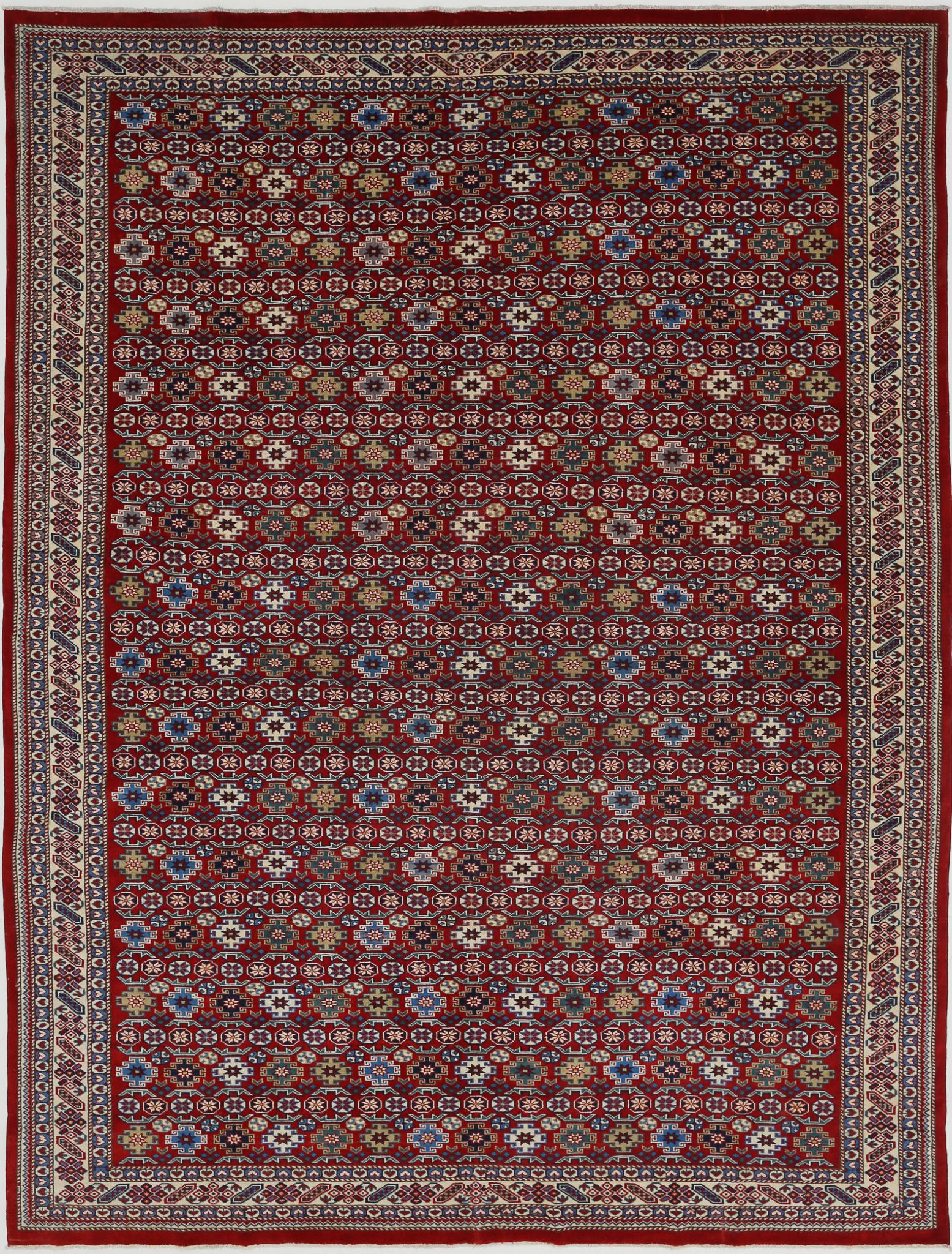 Hand Knotted Tribal Shirvan Wool Rug - 7'5'' x 9'8''