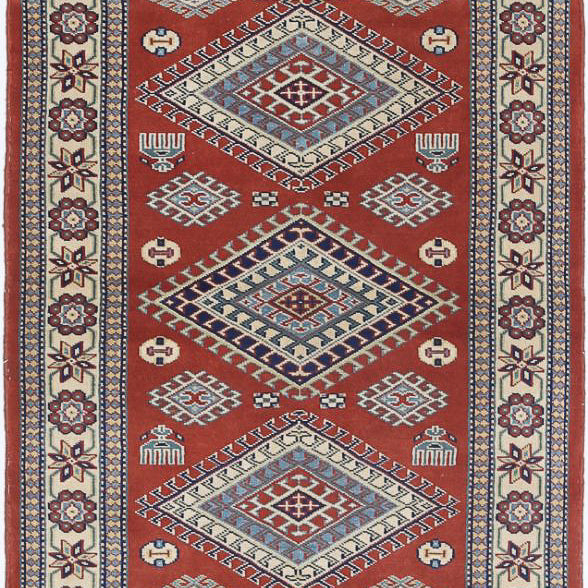 Hand Knotted Tribal Shirvan Wool Rug - 2'8'' x 10'2''