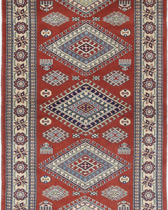 Hand Knotted Tribal Shirvan Wool Rug - 2'8'' x 10'2''